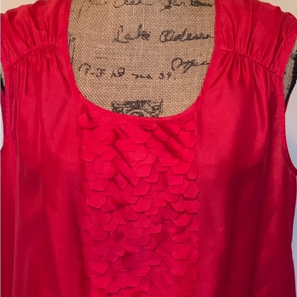 Gorgeous red silk petite blouse-New without tag! - Picture 2 of 5